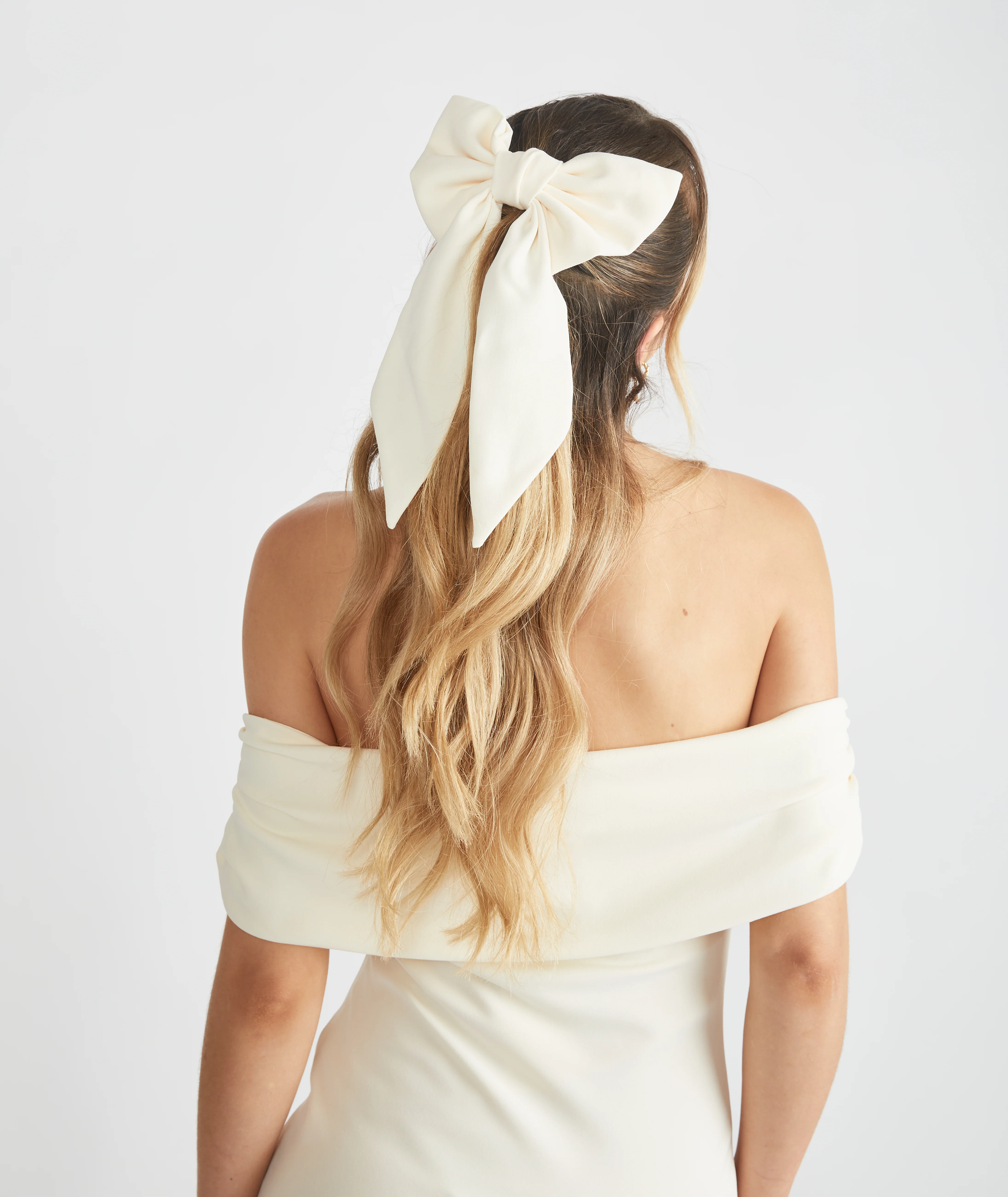 Bardot Crepe Bridesmaid Dress - Almond - Image 7