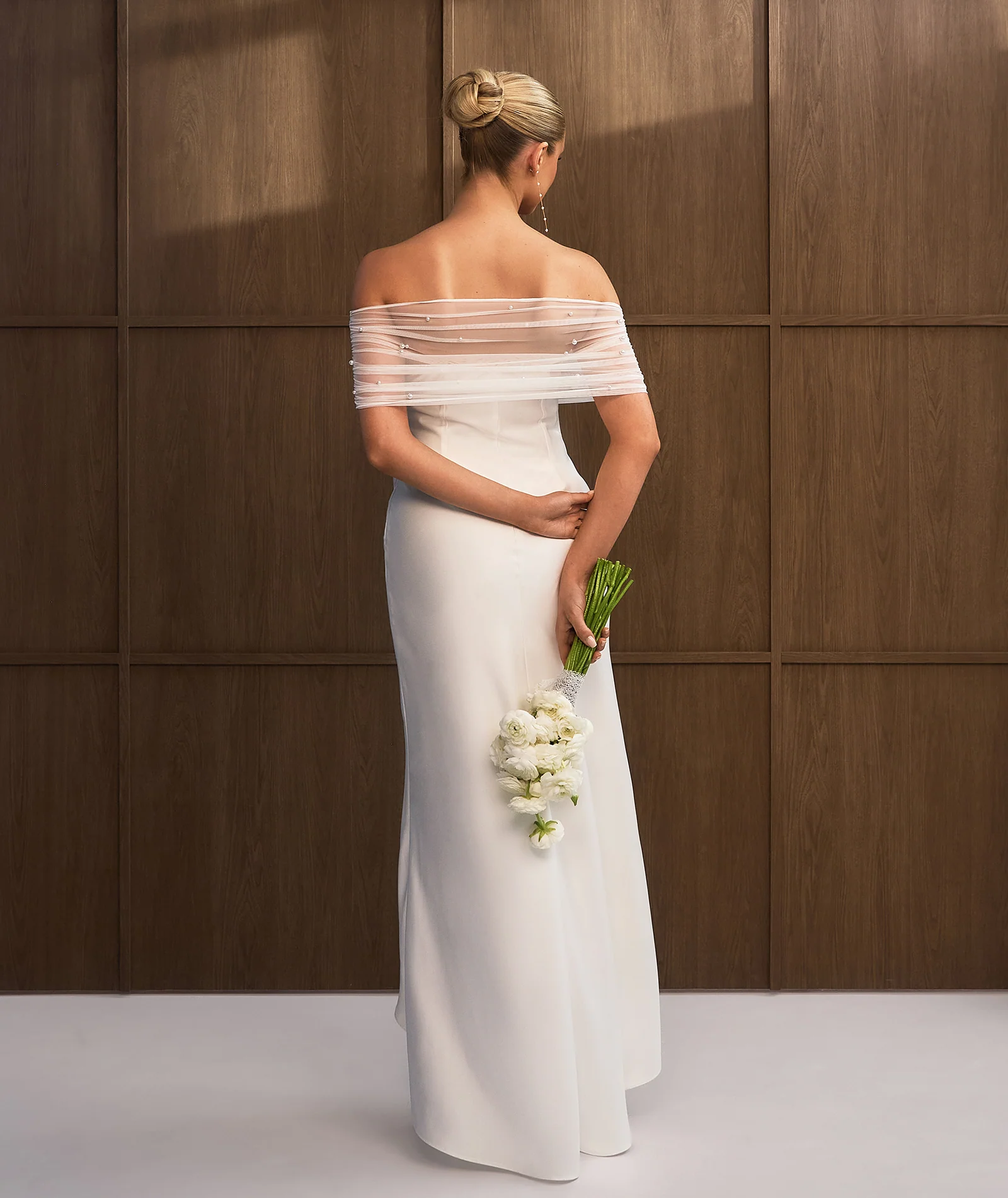 Bardot Pearl Detail Satin Midaxi Dress - White - Image 3