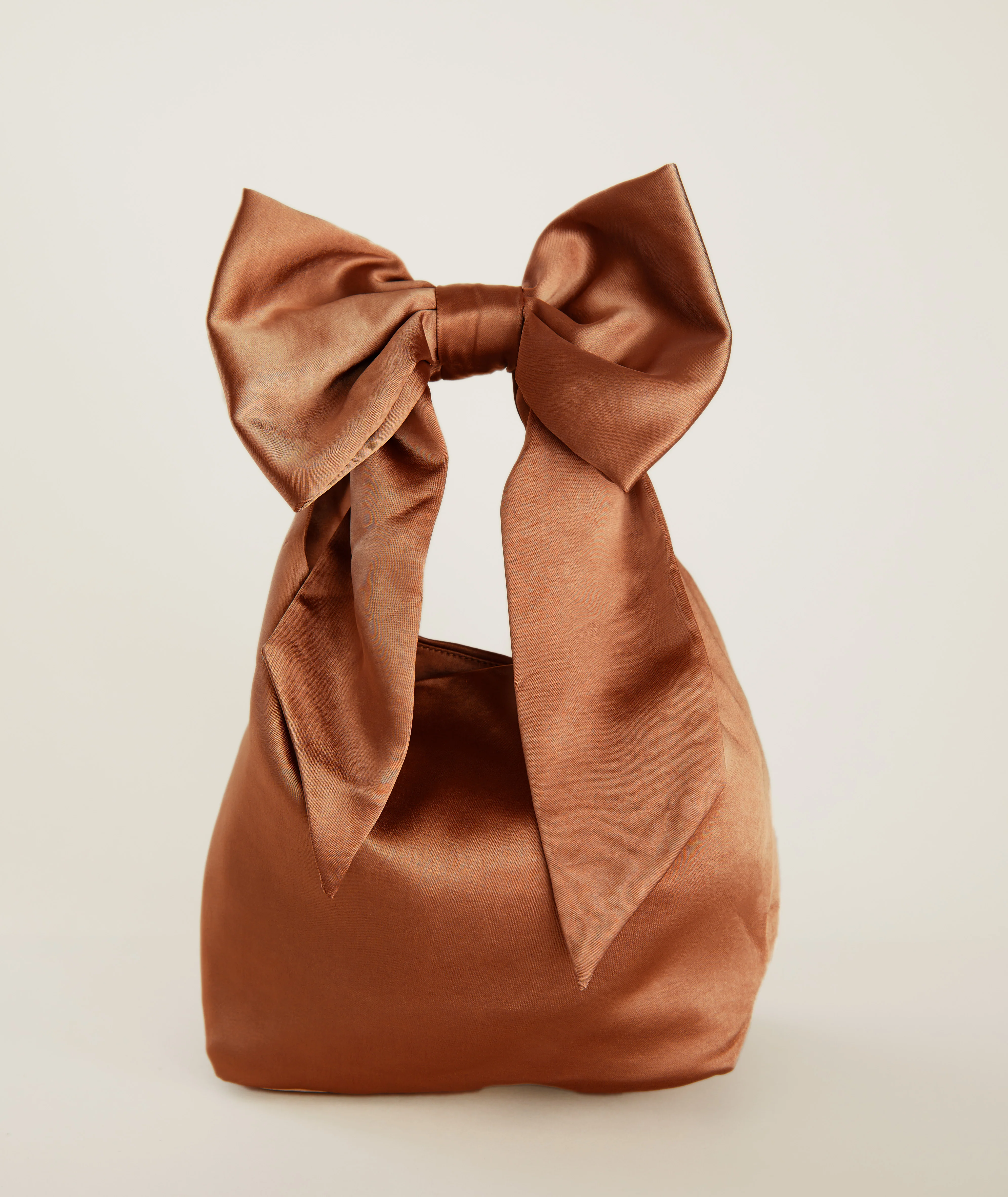 Bow Detail Satin Pouch Bag - Image 10
