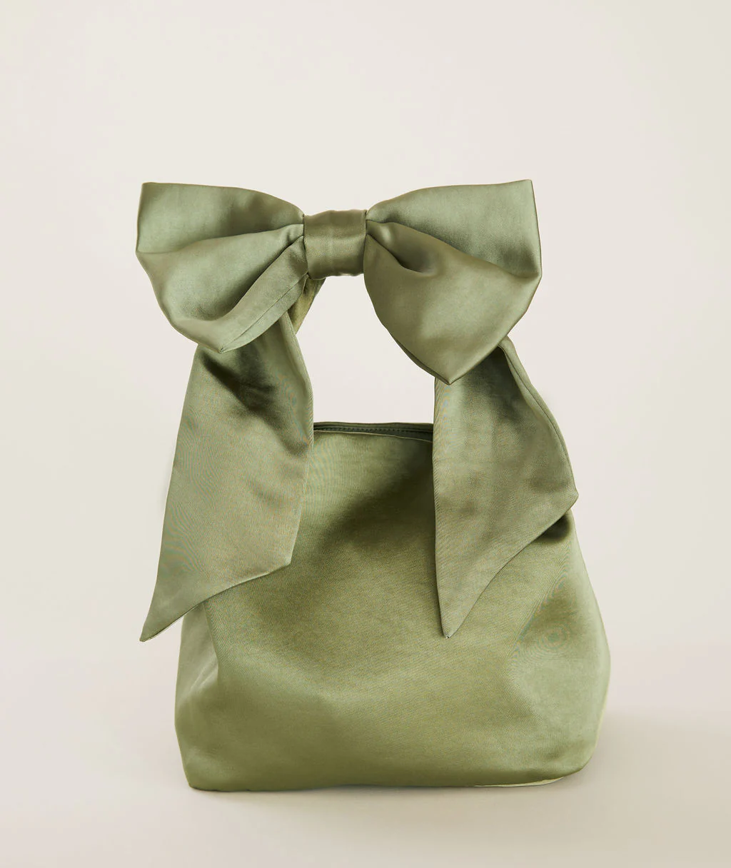 Bow Detail Satin Pouch Bag - Image 19