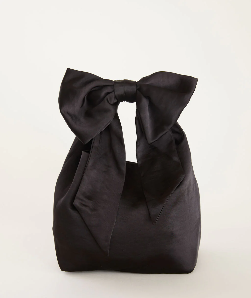 Bow Detail Satin Pouch Bag - Image 22