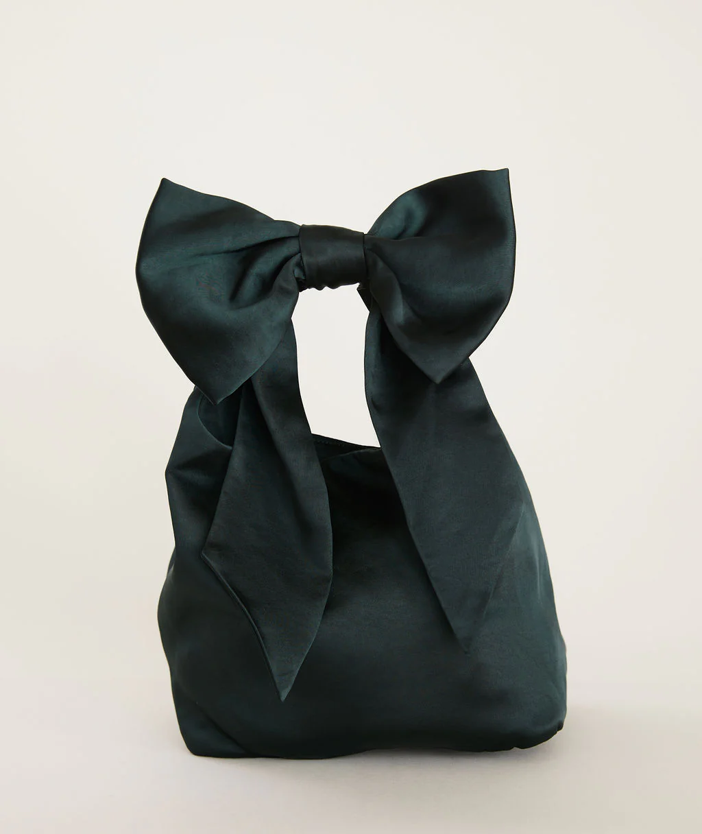 Bow Detail Satin Pouch Bag - Image 25