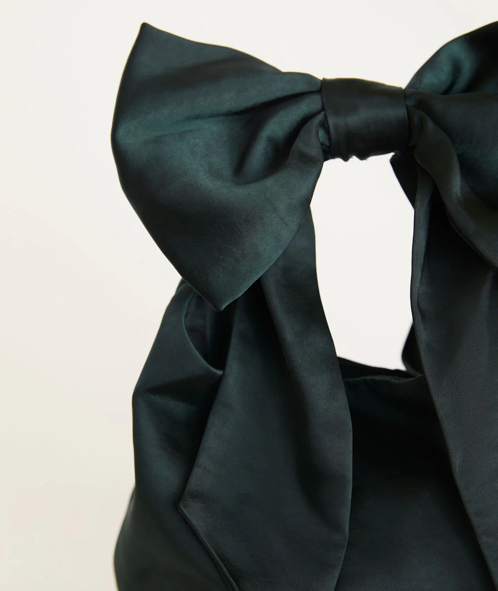 Bow Detail Satin Pouch Bag - Image 26