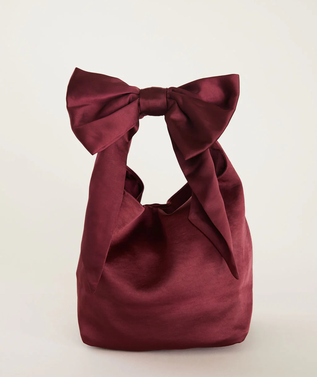 Bow Detail Satin Pouch Bag - Image 27
