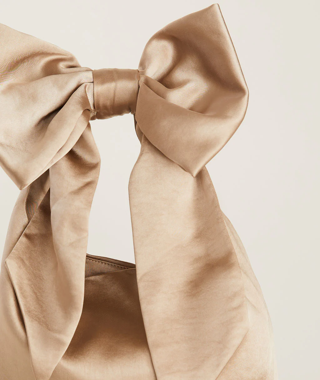 Bow Detail Satin Pouch Bag - Image 3