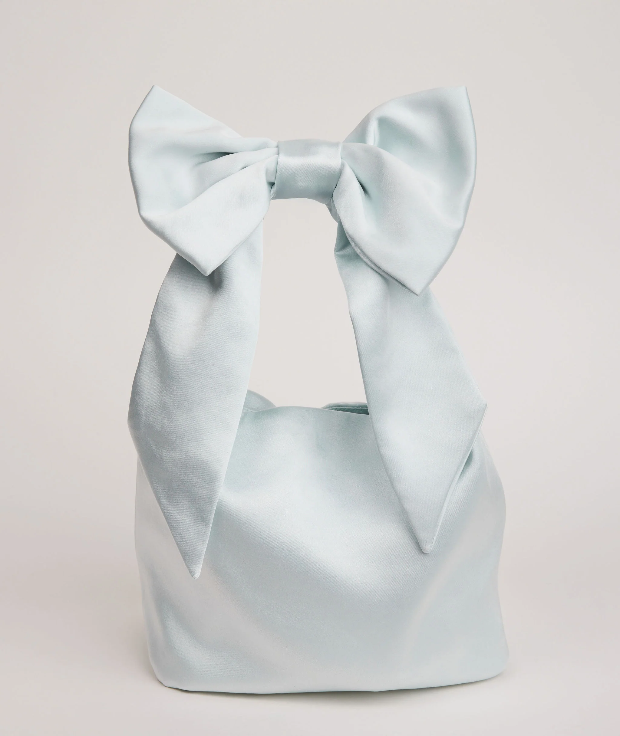 Bow Detail Satin Pouch Bag - Image 35