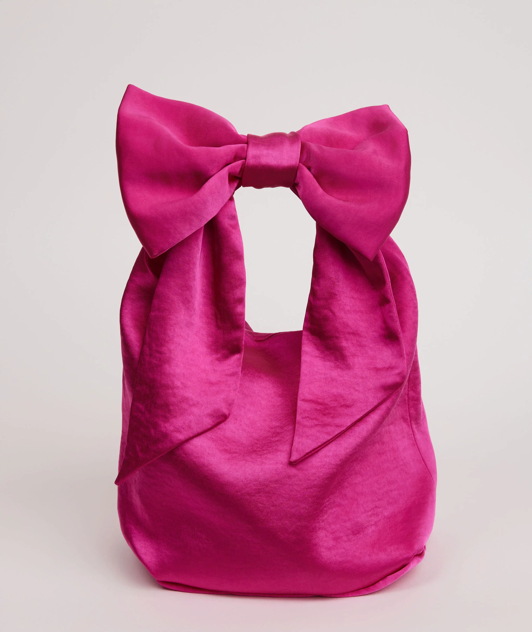 Bow Detail Satin Pouch Bag - Image 37
