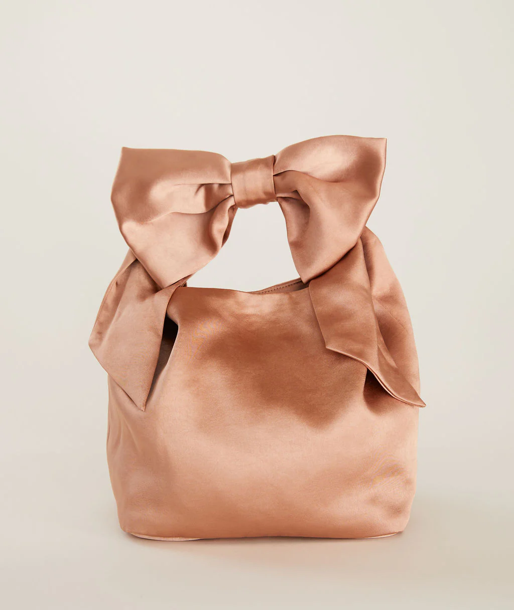 Bow Detail Satin Pouch Bag - Image 7