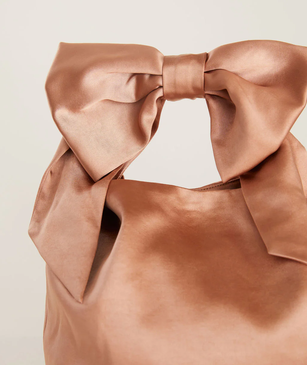 Bow Detail Satin Pouch Bag - Image 9