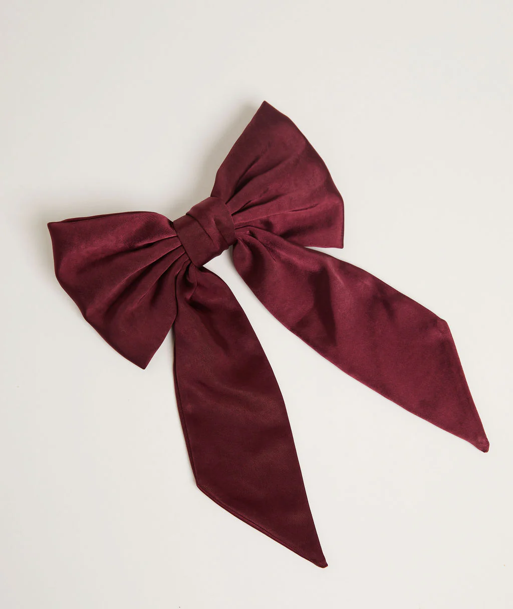 Bow Satin Hair Clip - Image 17