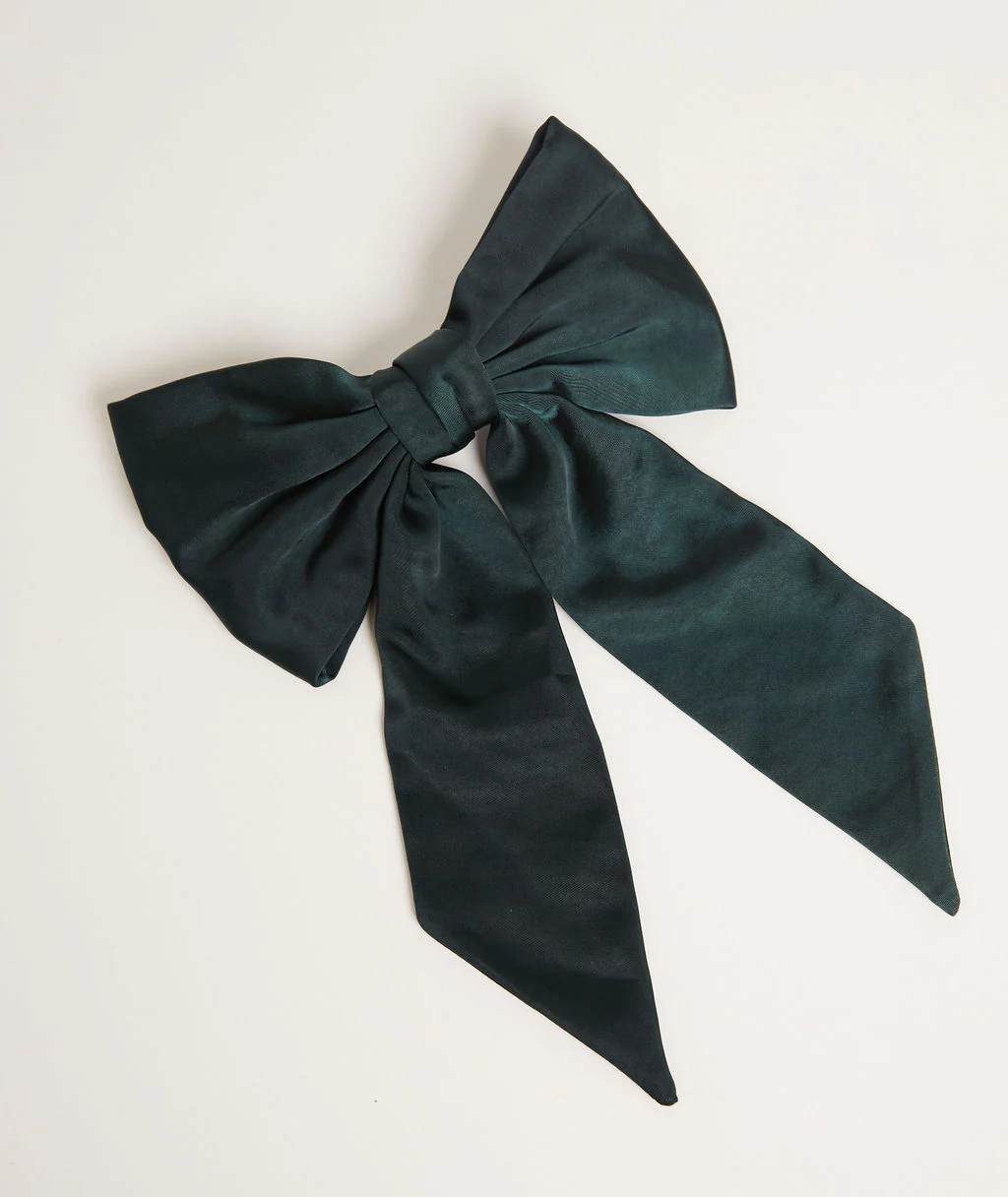 Bow Satin Hair Clip - Image 21