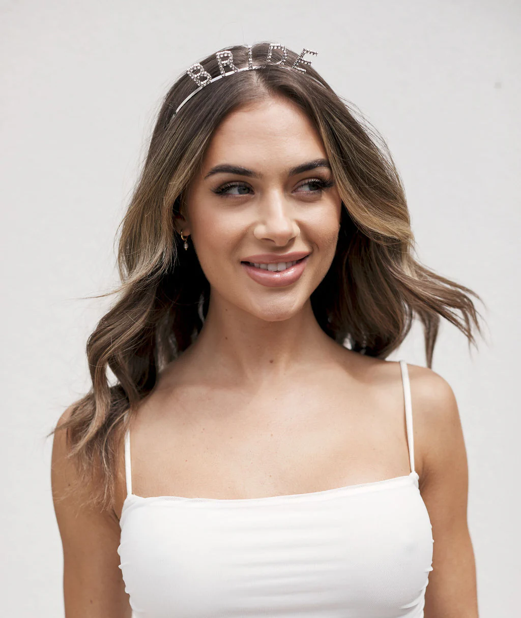 Bride Rhinestone Headband - Silver - Image 5