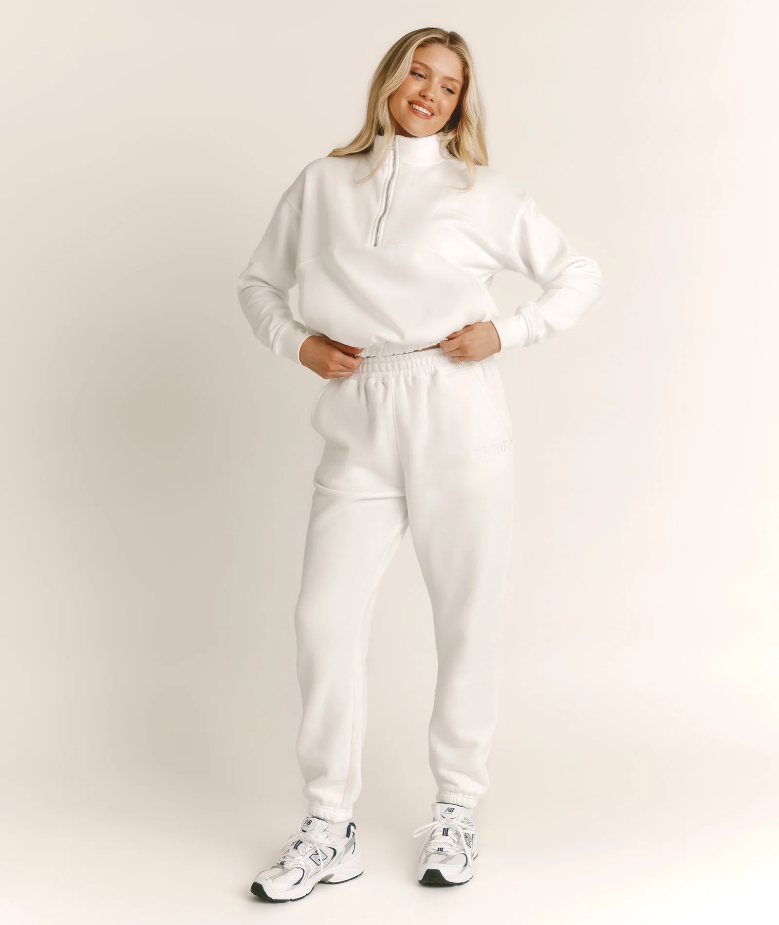 Bride Statement Quarter Zip Sweatshirt - White - Image 5