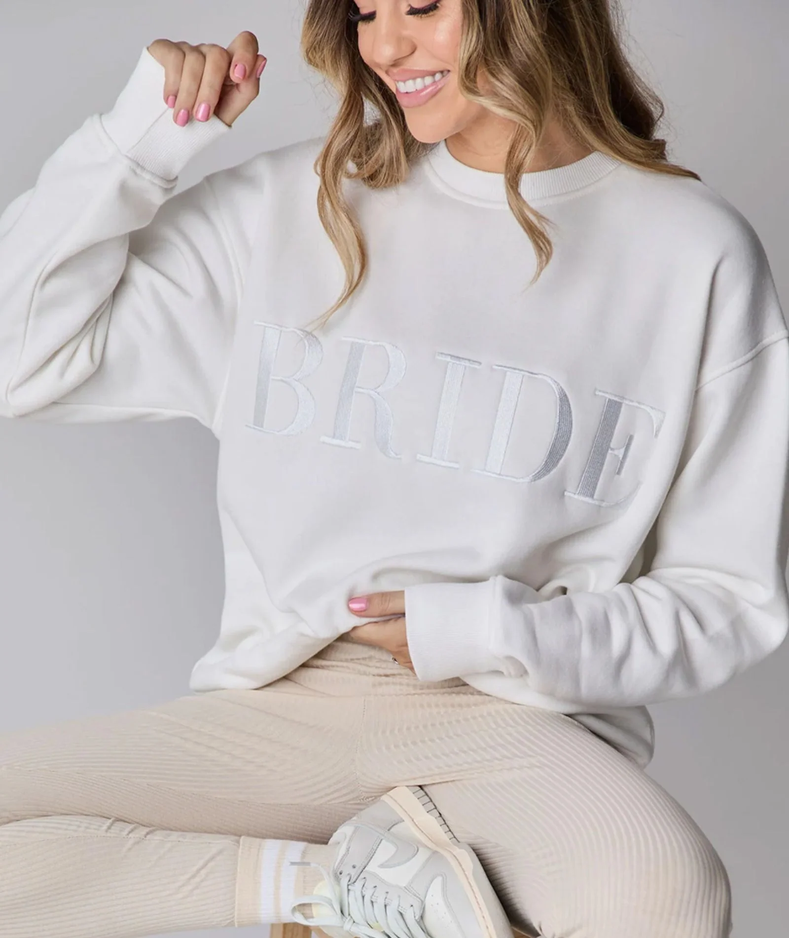 Bride Statement Sweatshirt - White - Image 7