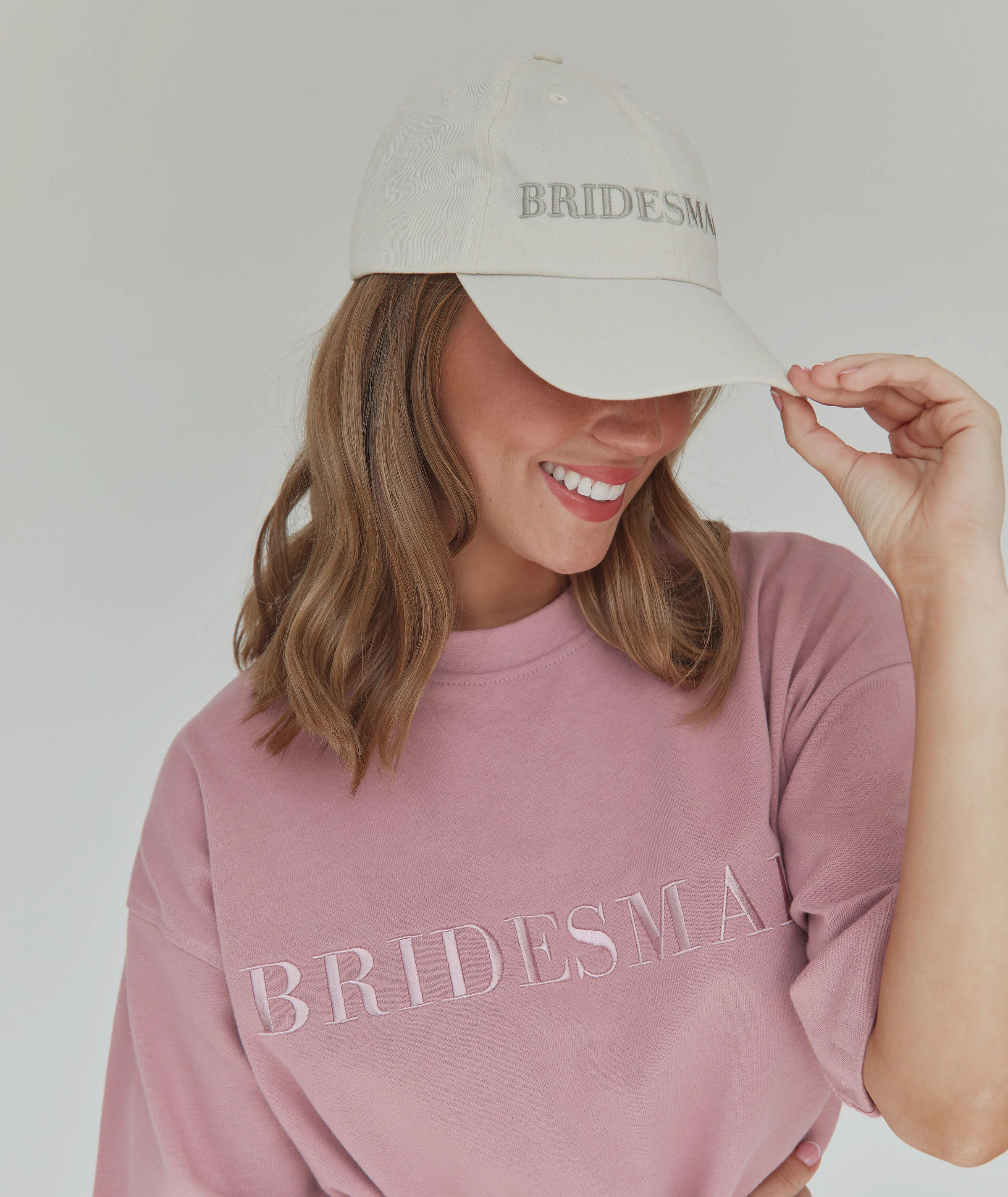 Bridesmaid Embroidered Baseball Cap - Champagne - Image 3