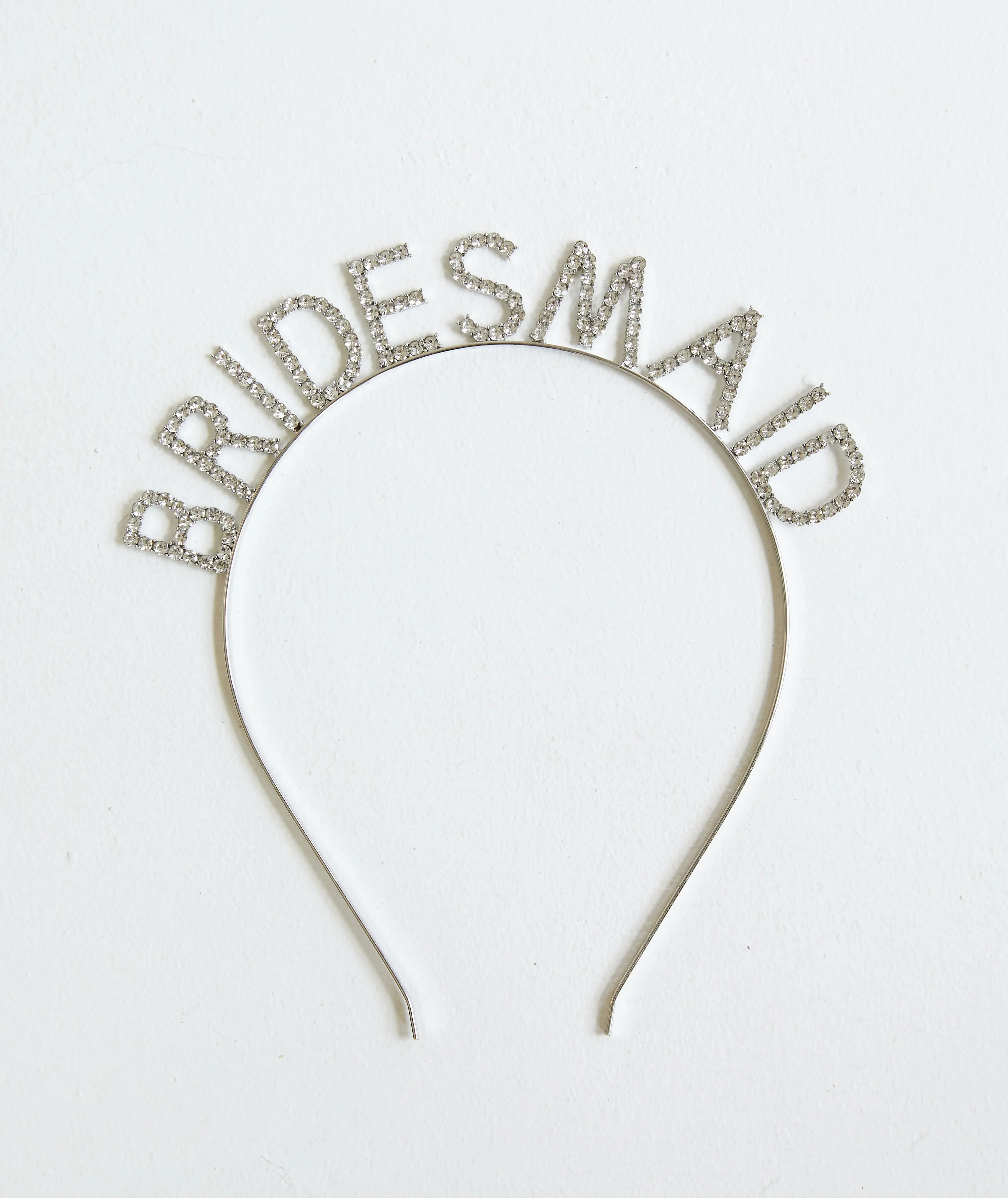 Bridesmaid Rhinestone Headband - Silver - Image 2
