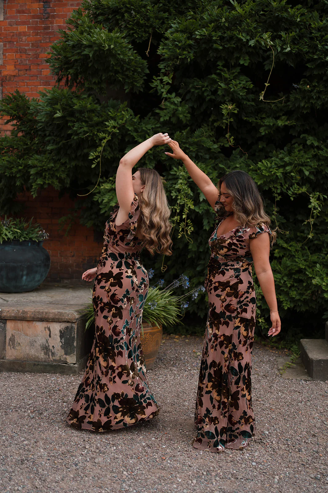 Floral Devore Strappy Dress - Image 2