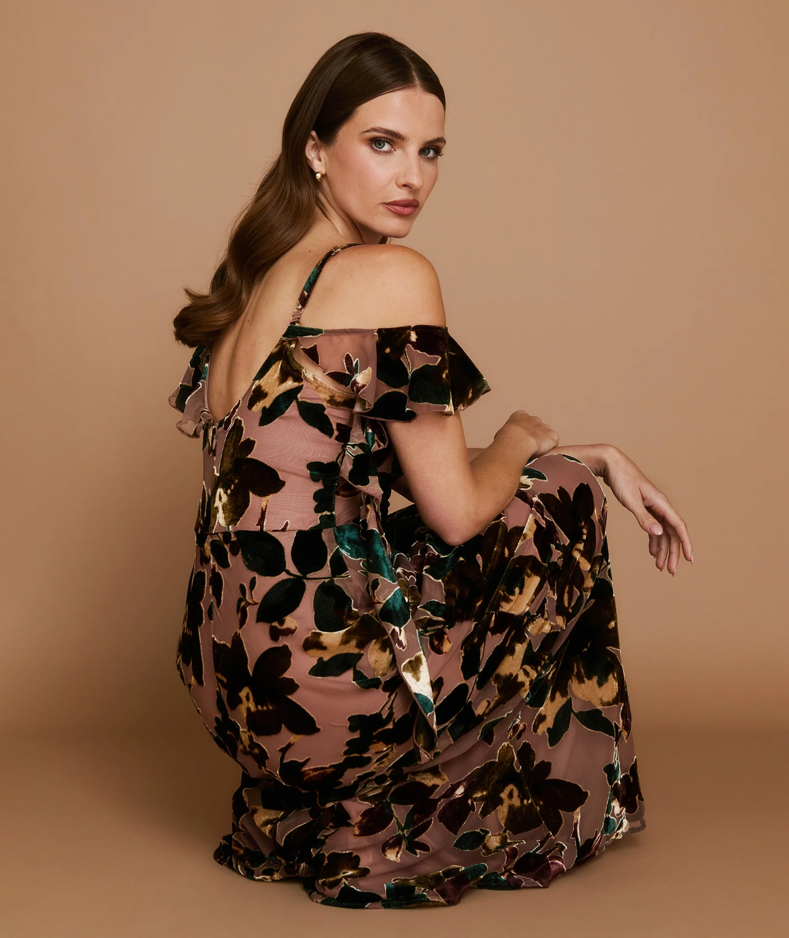 Floral Devore Strappy Dress - Image 3