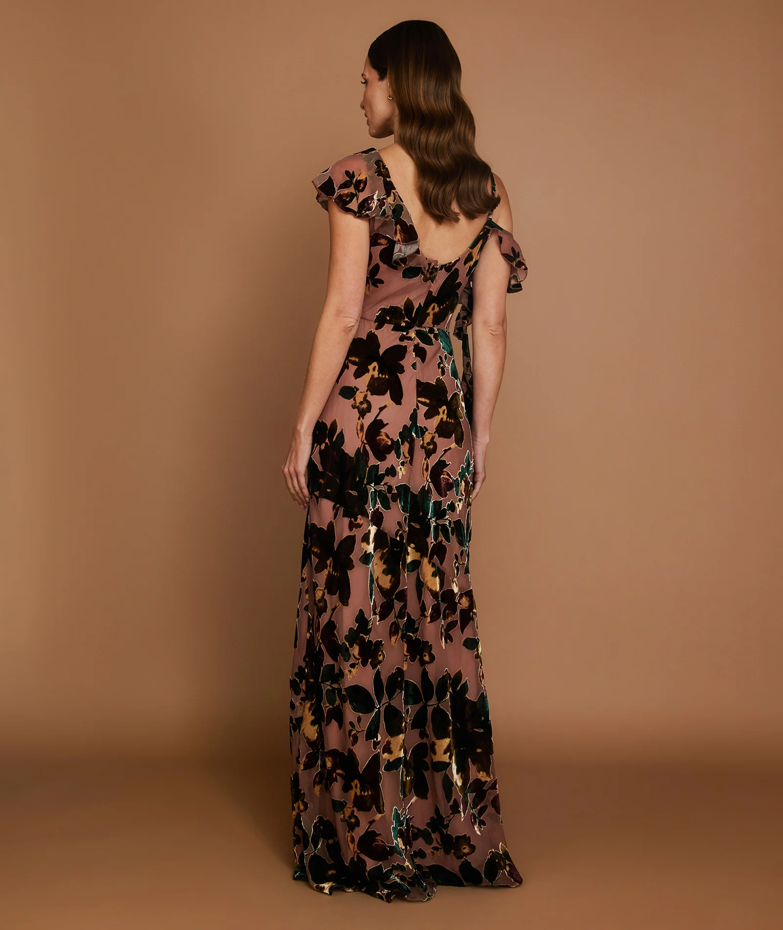 Floral Devore Strappy Dress - Image 5
