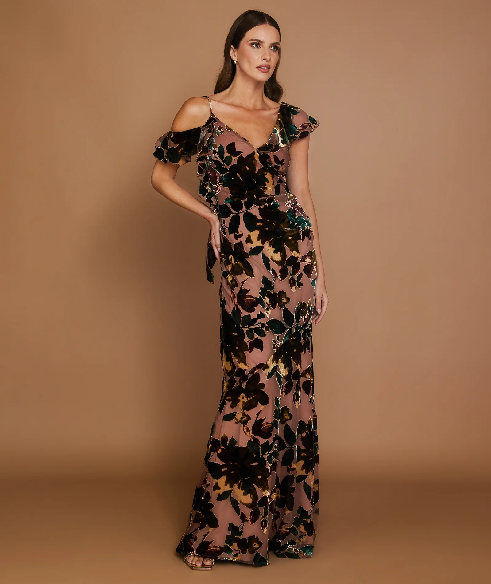 Floral Devore Strappy Dress - Image 6