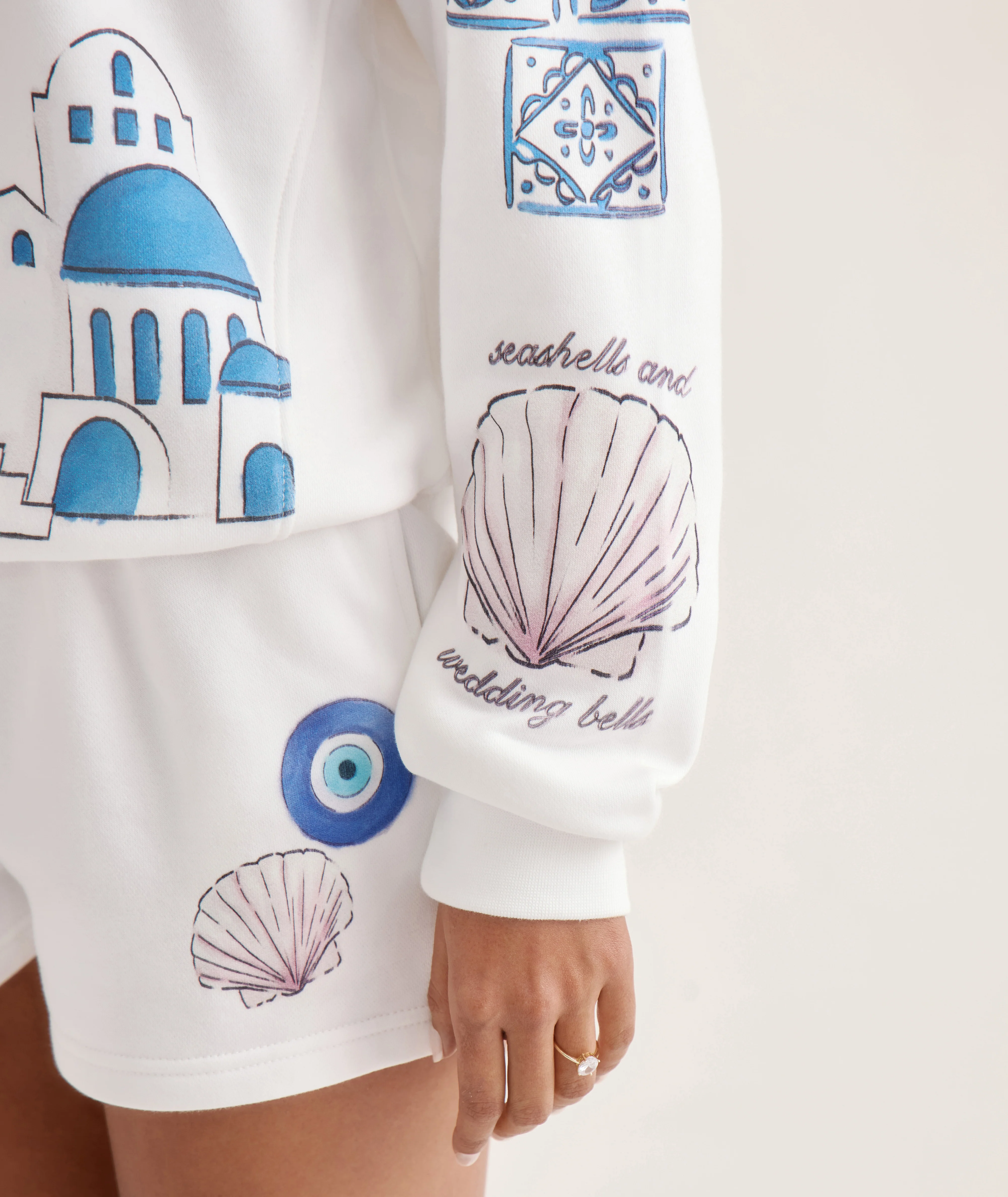 Greece Destination Sweatshirt - White - Image 5