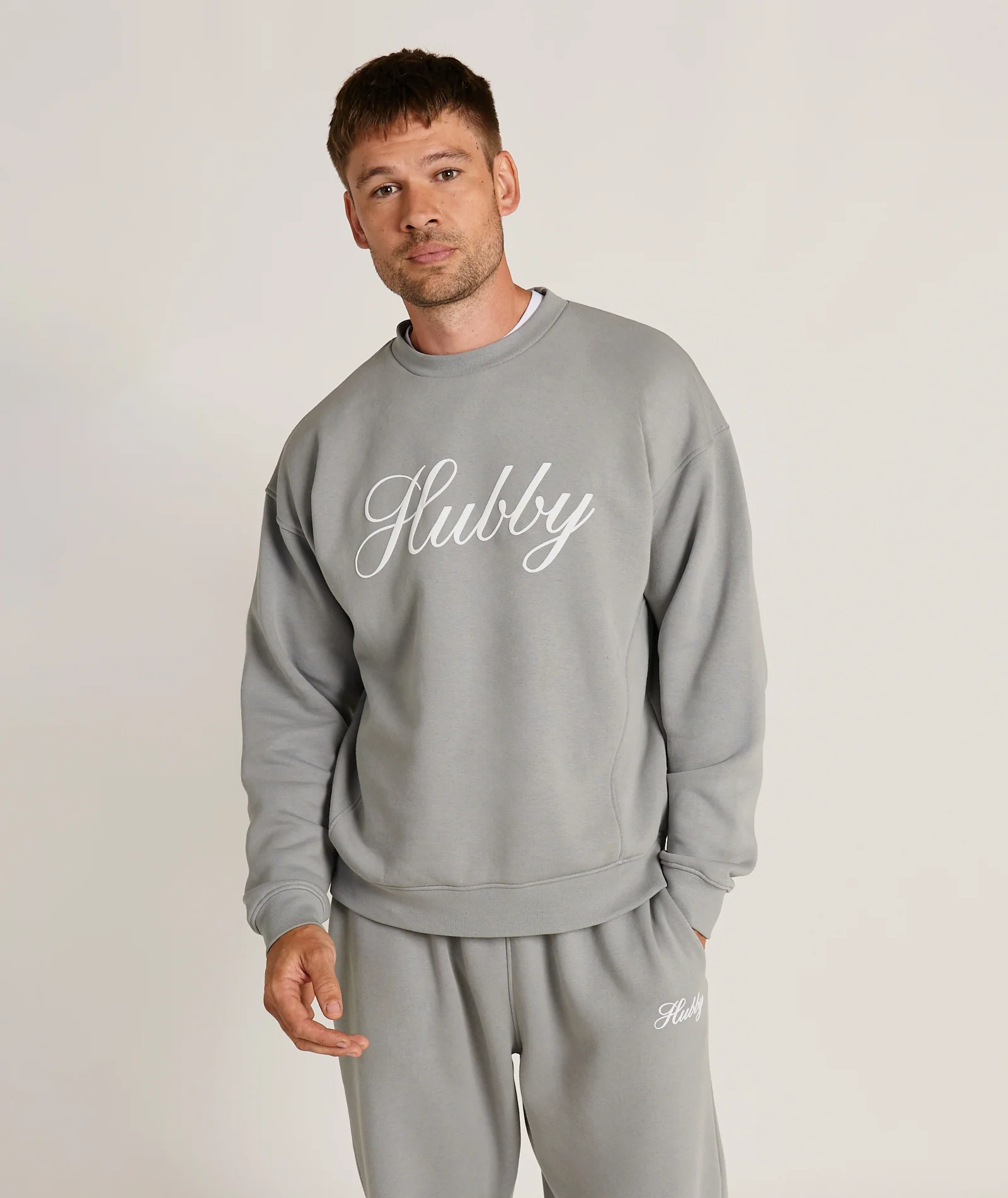 Hubby Graphic Sweatshirt - Grey - Image 3