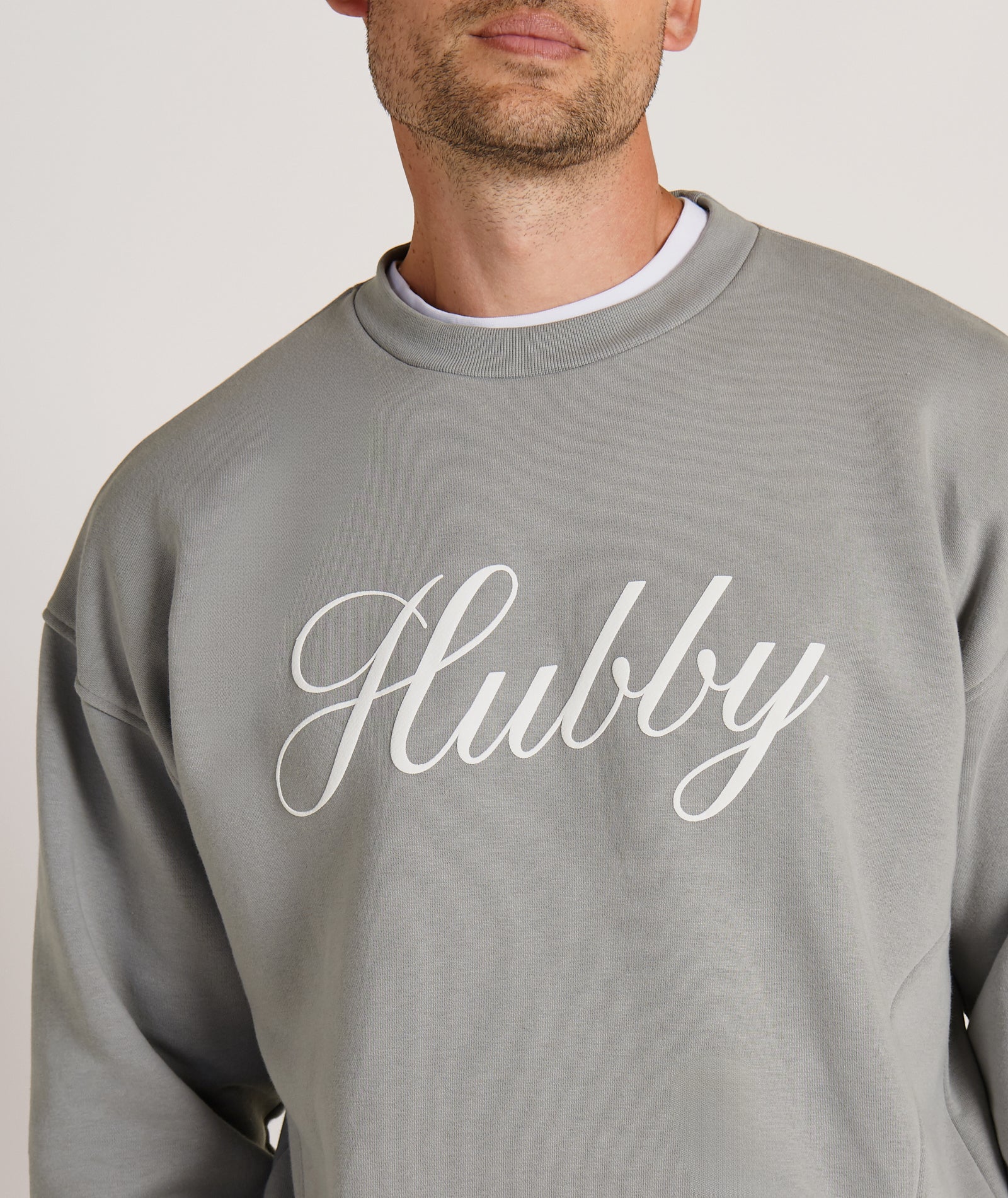 Hubby Graphic Sweatshirt - Grey - Image 4