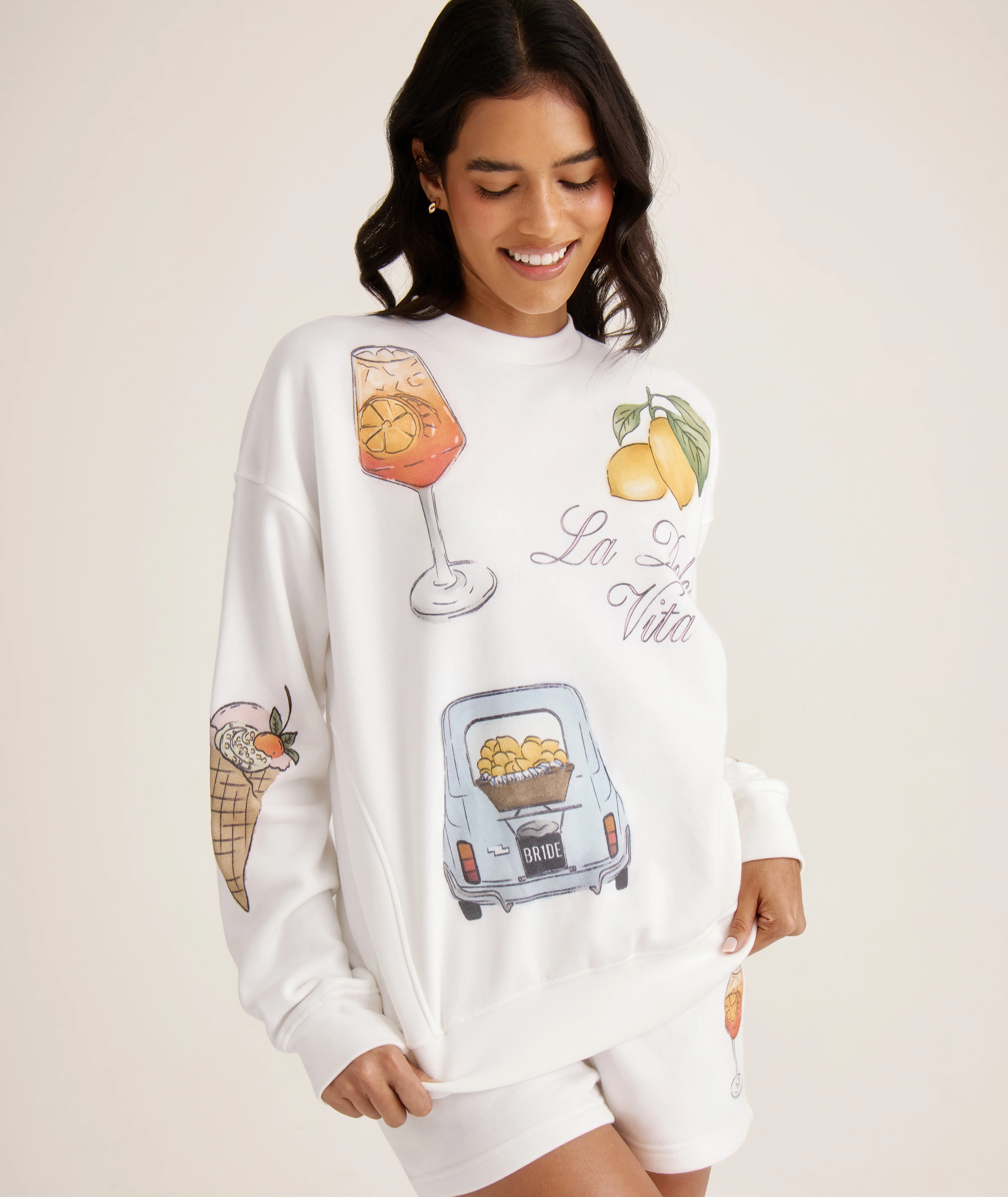 Italy Destination Sweatshirt - White - Image 3