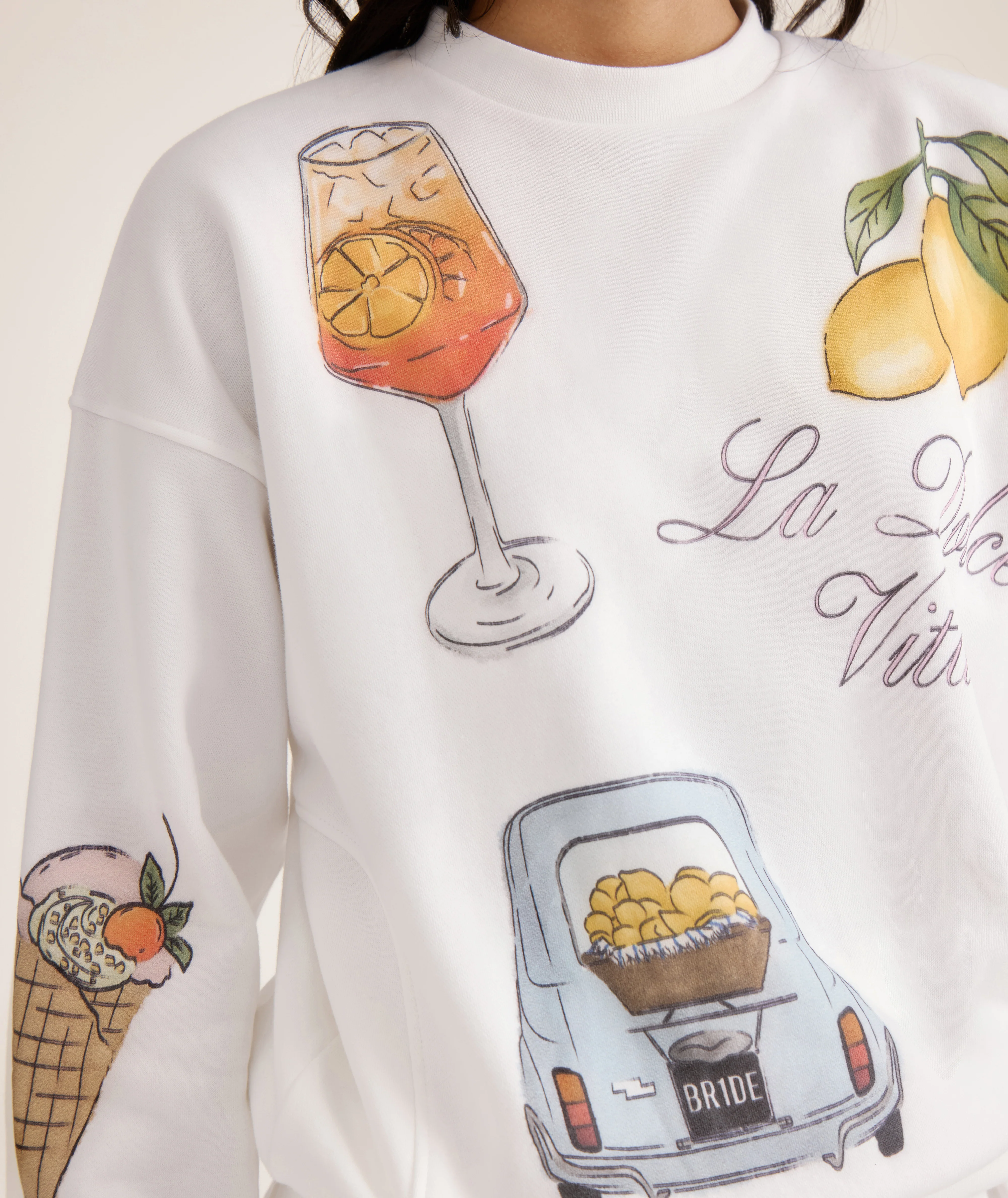 Italy Destination Sweatshirt - White - Image 4