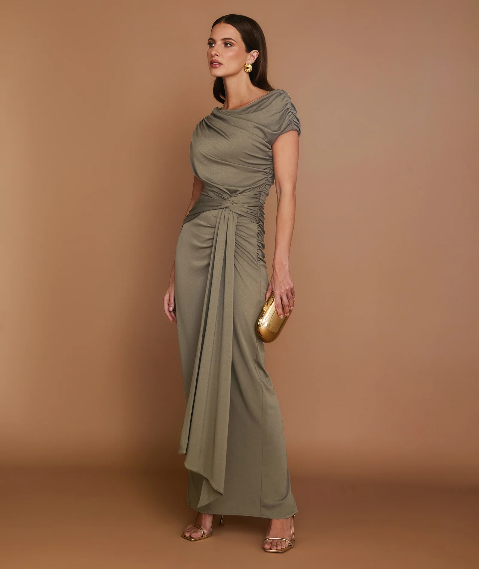 Knot Detail Maxi Dress - Green - Image 6