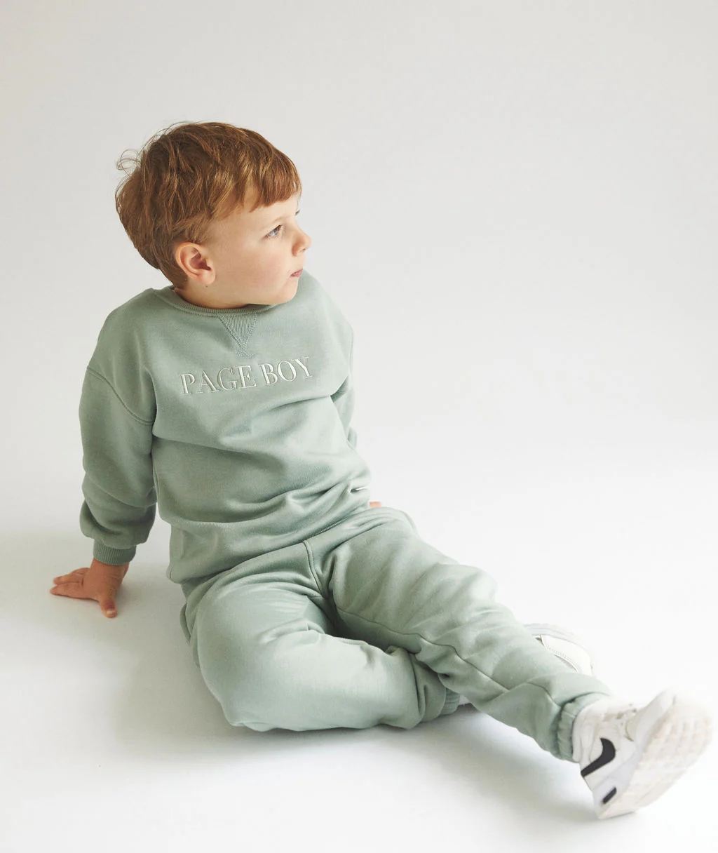 Page Boy Sweatshirt and Sweatpant Set - Junior - Sage - Image 3
