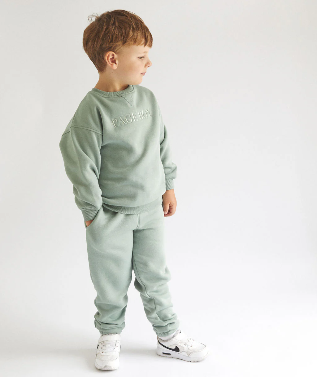 Page Boy Sweatshirt and Sweatpant Set - Junior - Sage - Image 4
