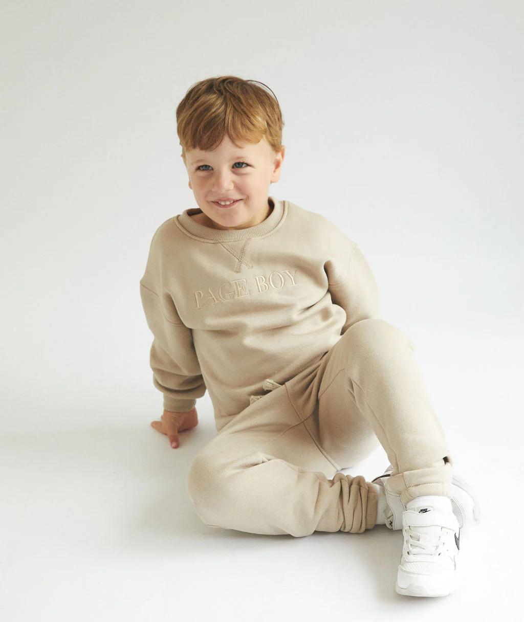 Page Boy Sweatshirt and Sweatpant Set - Junior - Stone - Image 4
