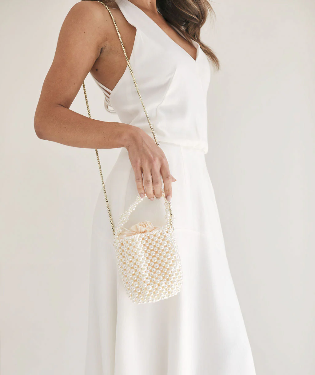 Pearl Bucket Bag - Gold - Image 3