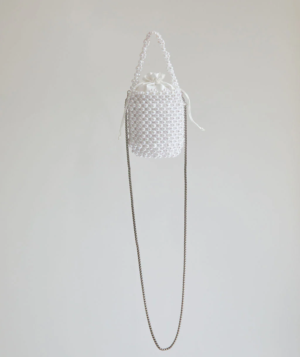 Pearl Bucket Bag - Silver - Image 3
