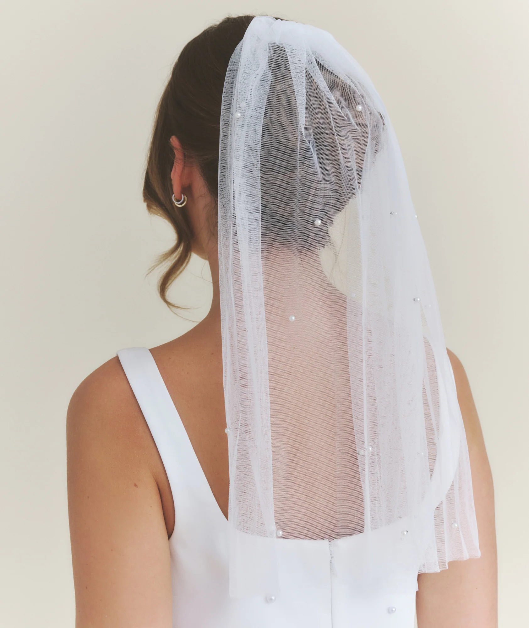 Pearl Tulle Veil - Image 5