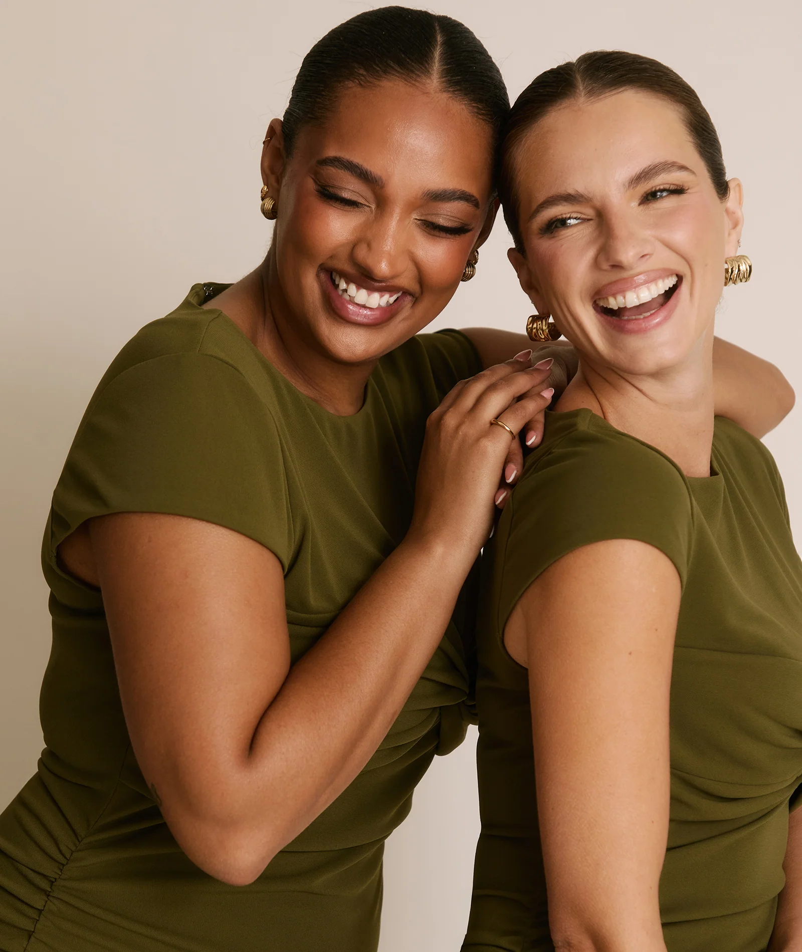 Twist Bust Stretch Sculpt Bridesmaid Dress - Fern Green - Image 6