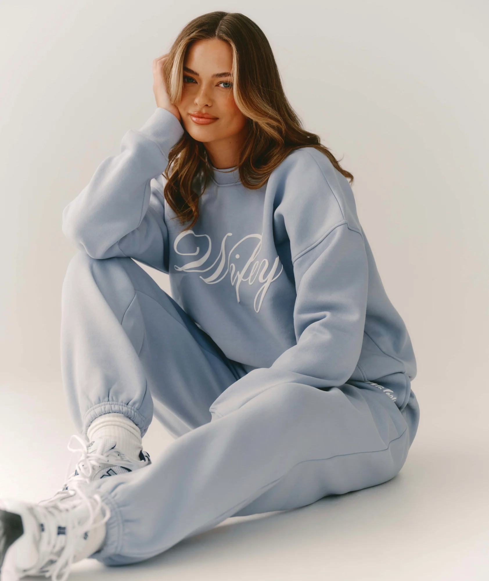 Wifey Graphic Sweatpants - Blue - Image 7