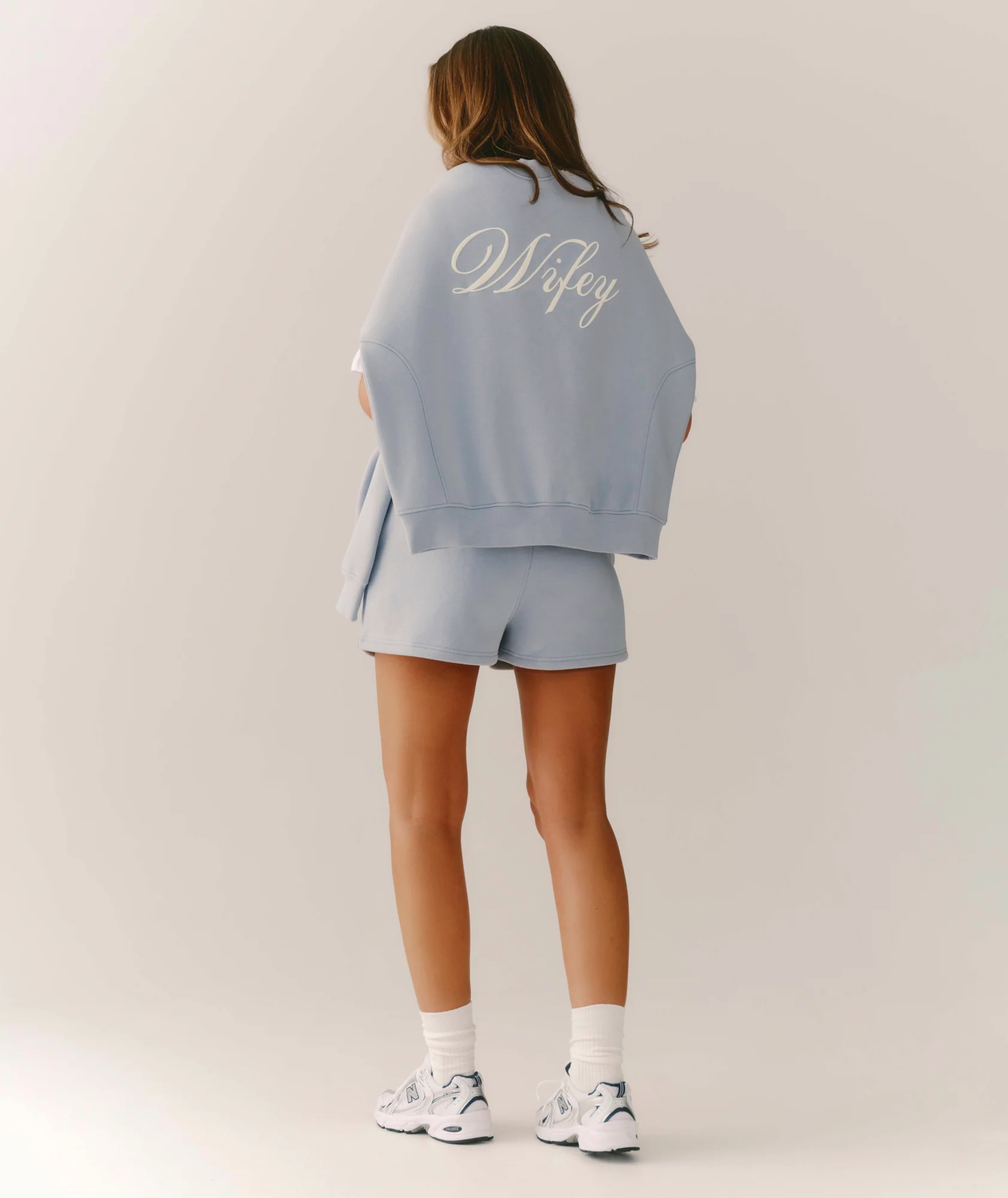 Wifey Graphic Sweatshirt - Blue - Image 6